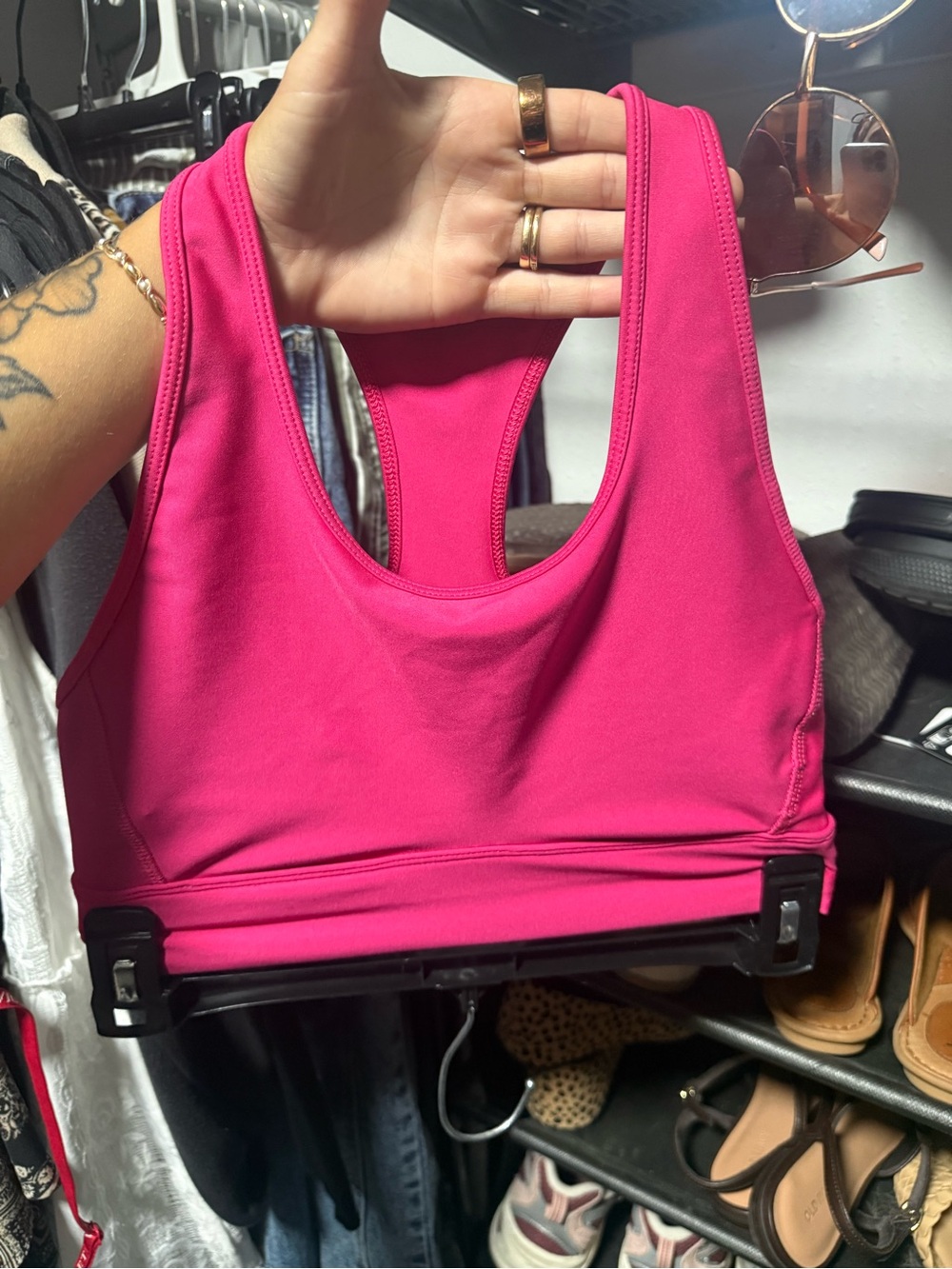 DSG Hot Pink Racerback Sports Bra